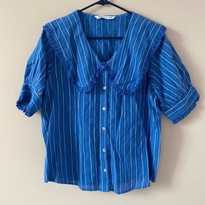 Zara Large collar blouse